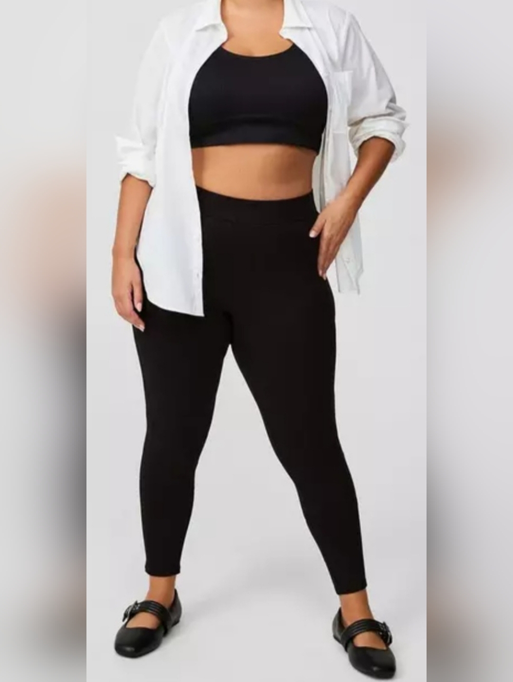 Torrid Stretch Cotton Everyday Black High-Waist Leggings 4X